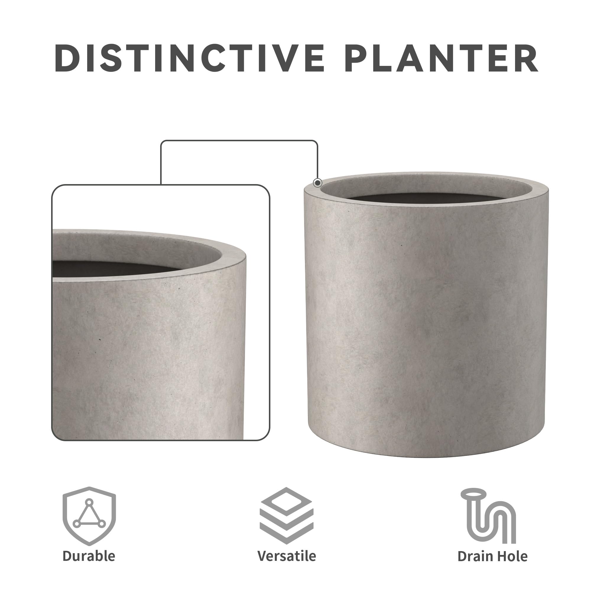 Kante side profile highlighting smooth rim and stable base for secure planting