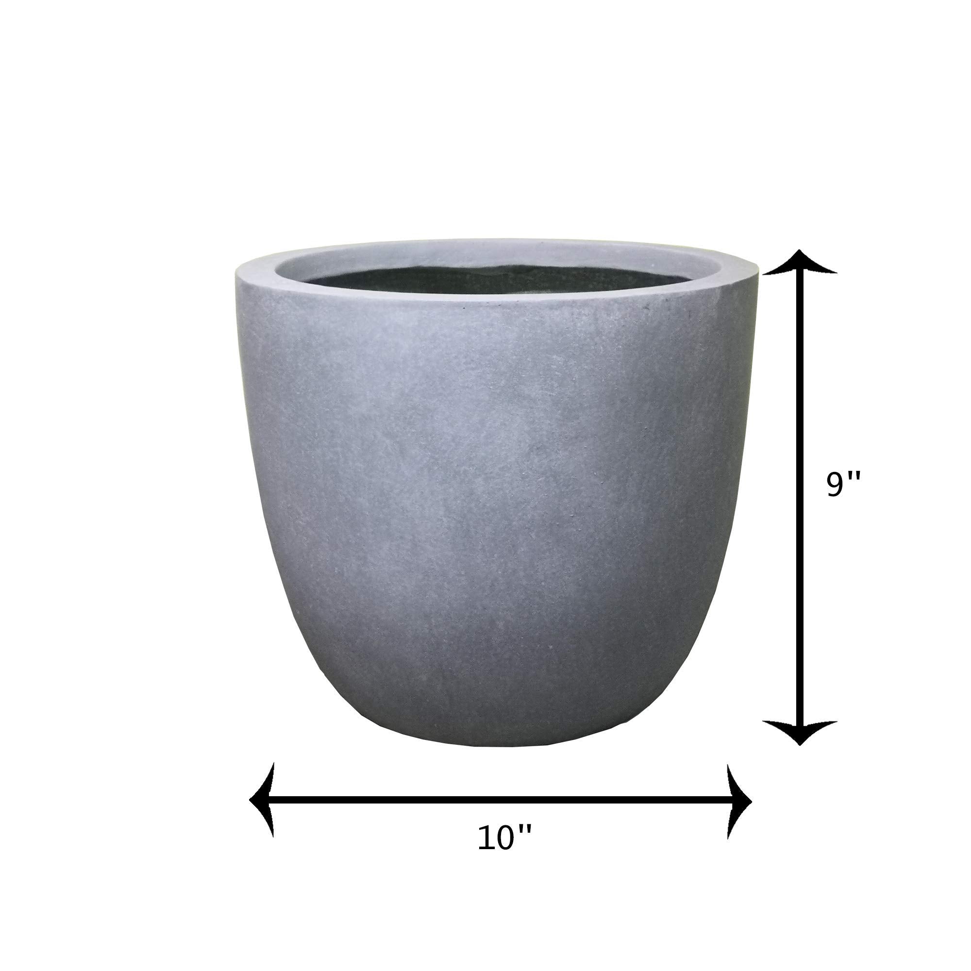 Kante planter beside chair for scale to illustrate compact 10-inch size advantage