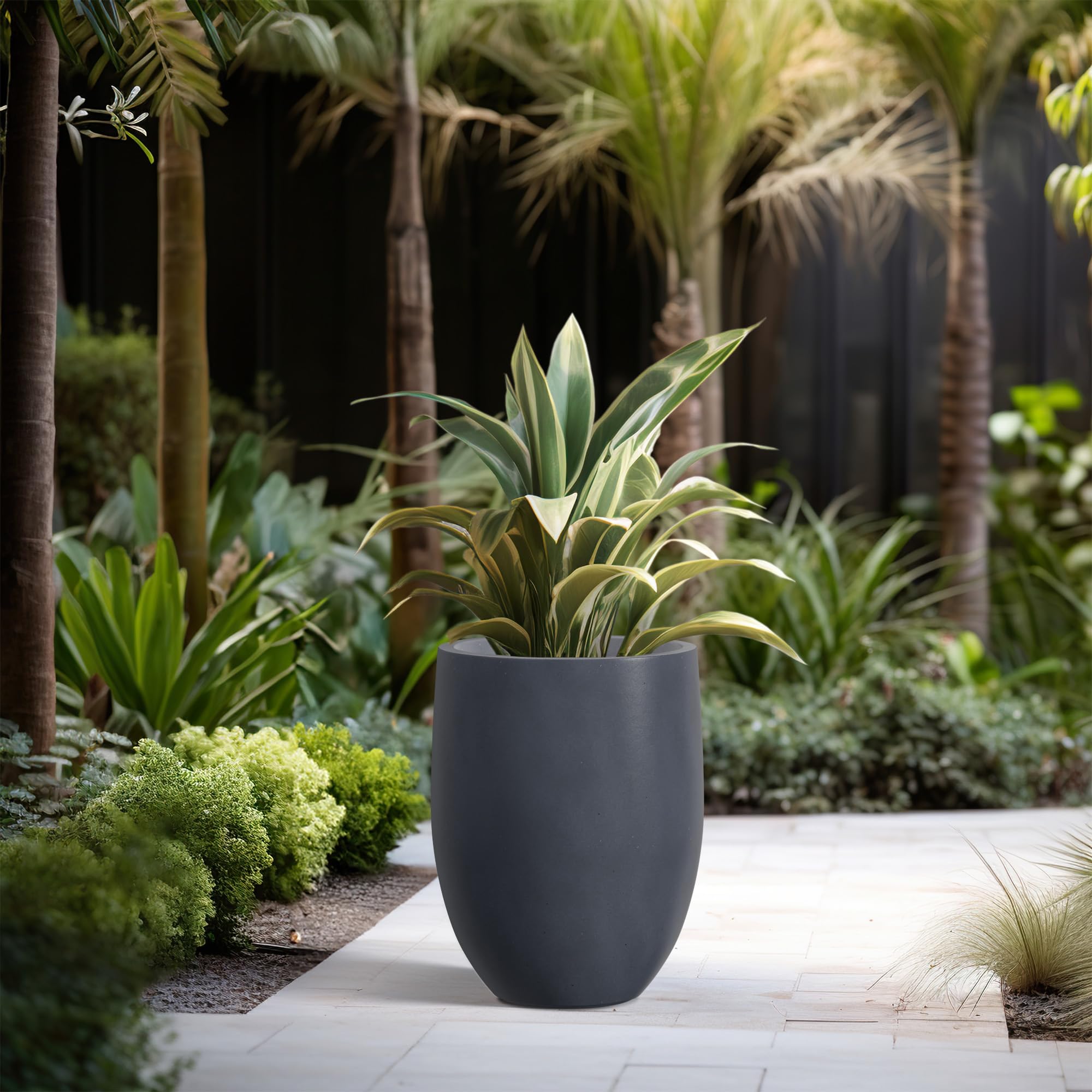 kante planter next to chair for scale illustrating generous planting capacity