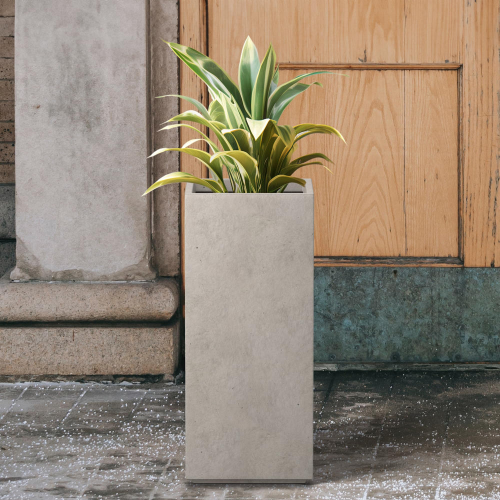 Kante planter next to chair for scale, demonstrating generous planting space
