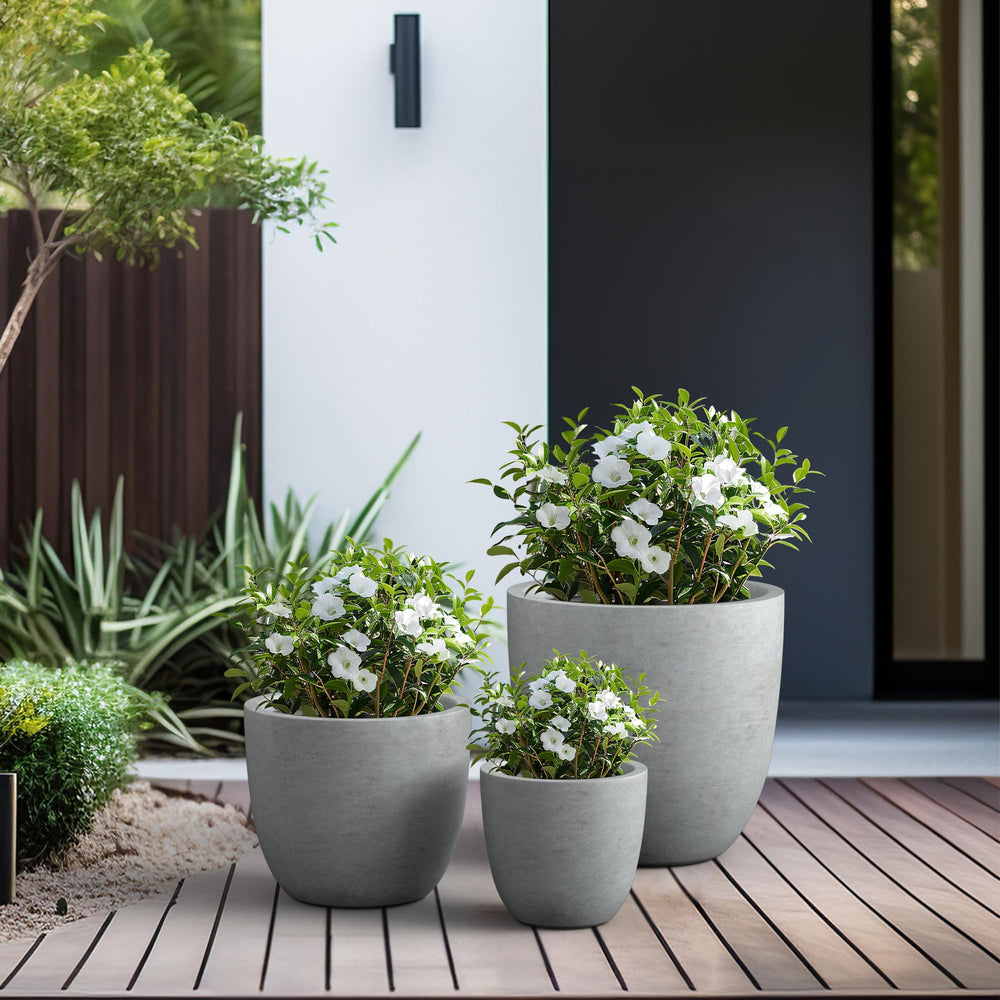 Kante planter beside chair for scale illustrating large planting capacity and portability