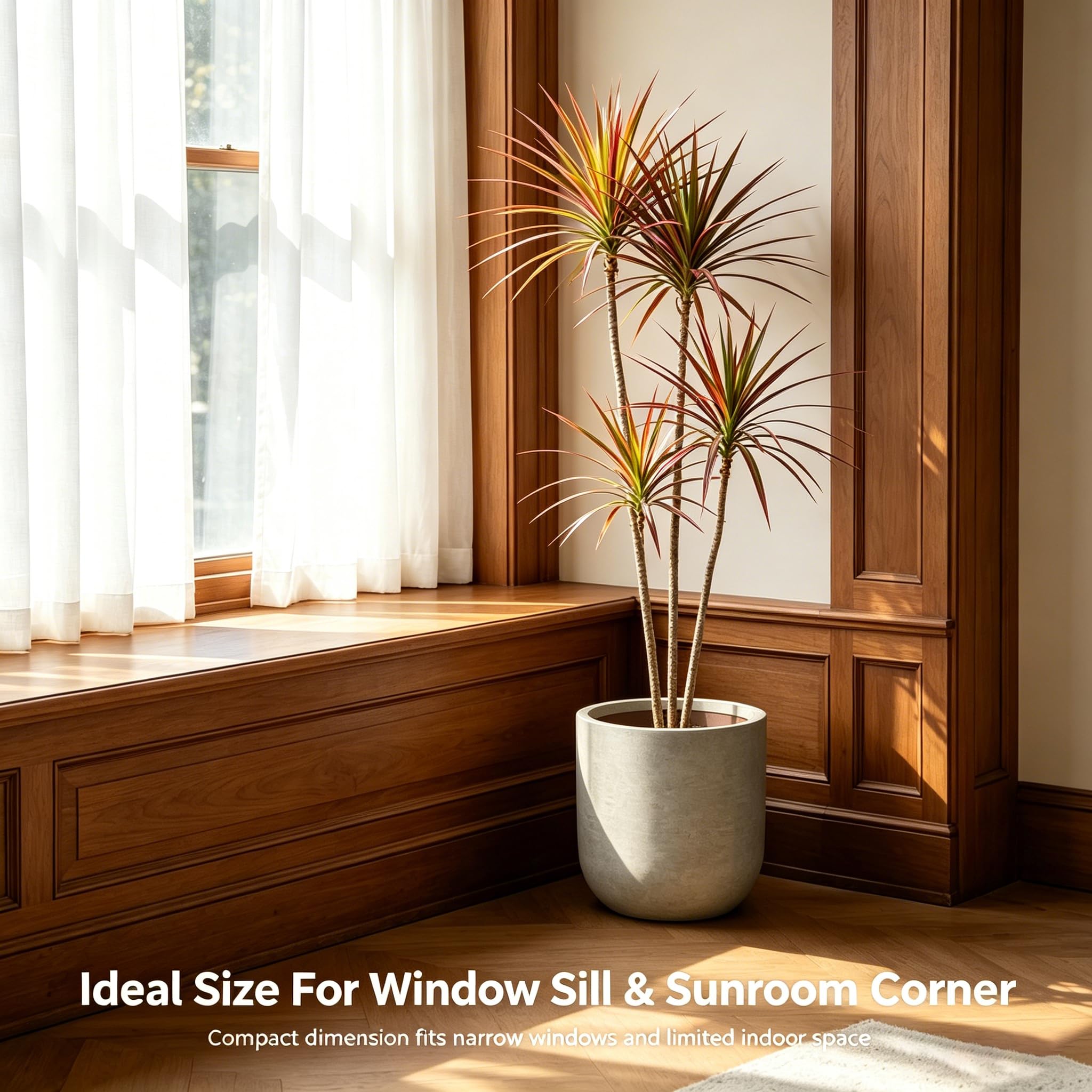 Kante side profile displaying curved bottom design that stabilizes and modernizes plants