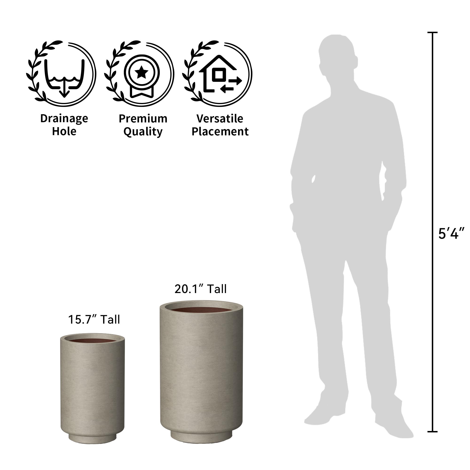 Kante planter beside chair showing scale and proportional fit in spaces