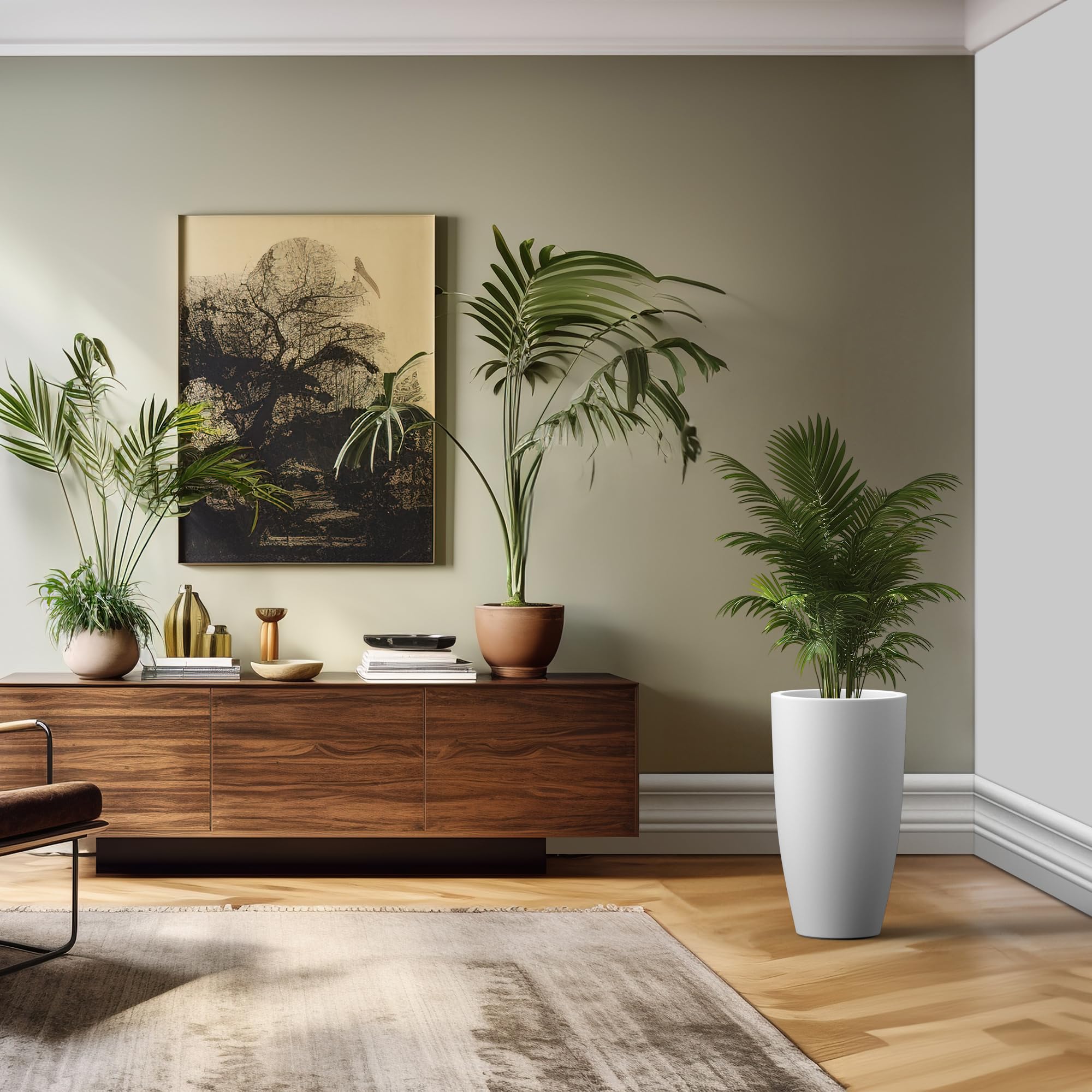 Kante planters styled on patio showing weather-resistant outdoor use