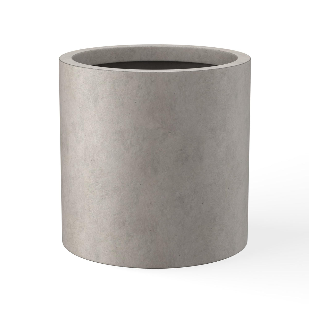 Kante planter front view showing weathered concrete finish and modern shape for curb appeal