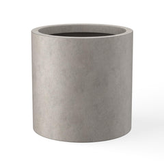 Kante planter front view showing weathered concrete finish and modern shape for curb appeal