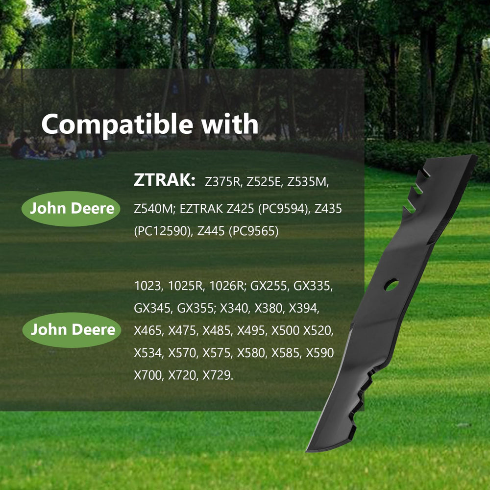 KANXAJJY blade beside measuring tape showing 19-inch length and 13/16 hole