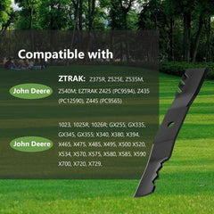 KANXAJJY blade beside measuring tape showing 19-inch length and 13/16 hole