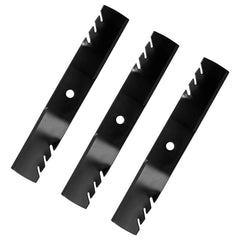 KANXAJJY front view of three 54-inch mulching blades showing fit and finish