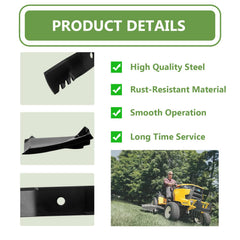 KANXAJJY blade installed on John Deere deck demonstrating correct fit