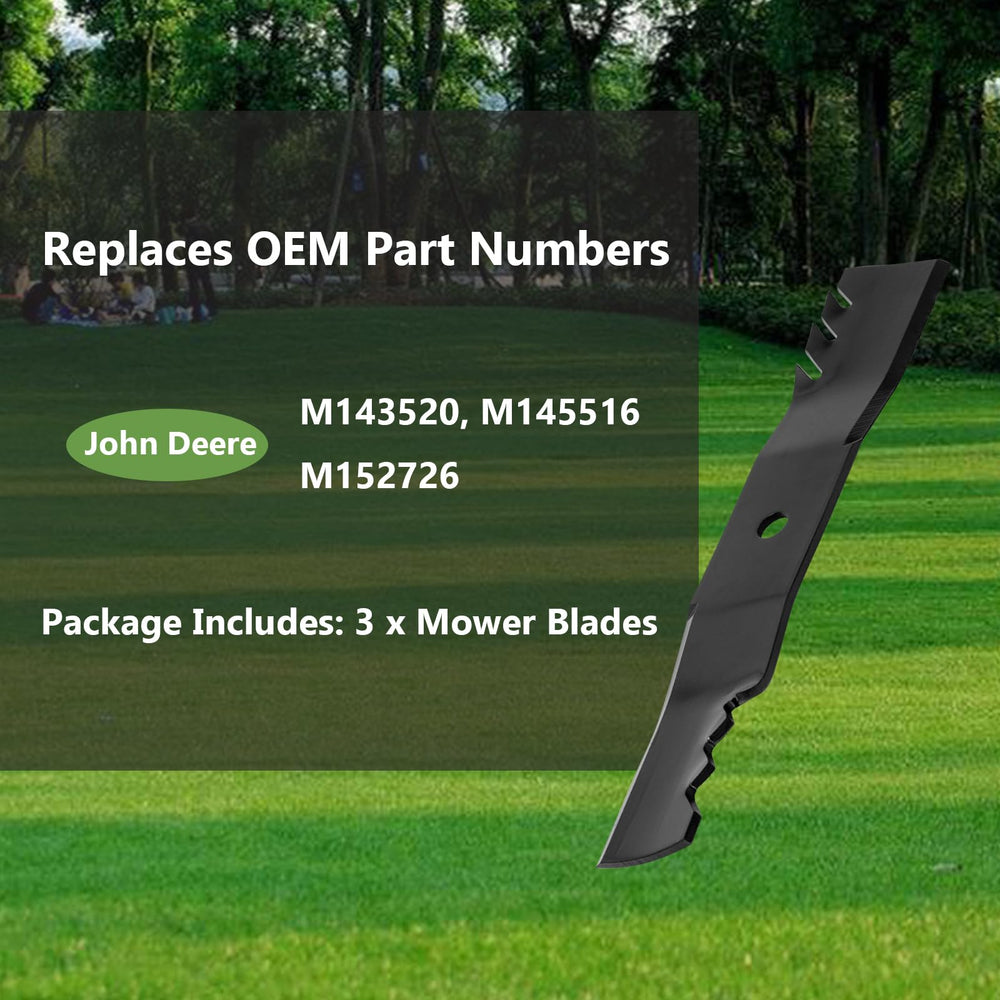 KANXAJJY three replacement blades packaged for 54-inch deck convenience