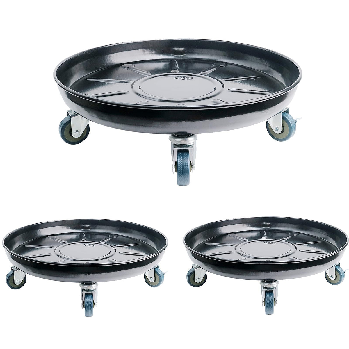 Kaoolaa front view showing two 12-inch metal plant caddies, durable support