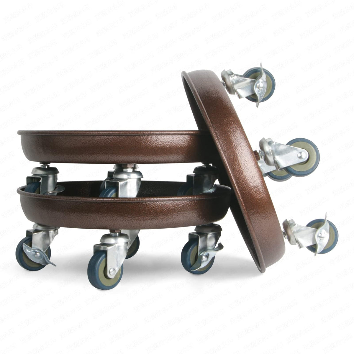Kaoolaa front view plant caddy showing sturdy frame and bronze finish protecting floors