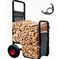 Kapler firewood cart side profile illustrating balanced footprint and low center of gravity