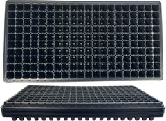 Kapok Candle Co front view of 200-cell tray showing matte black finish and capacity benefit