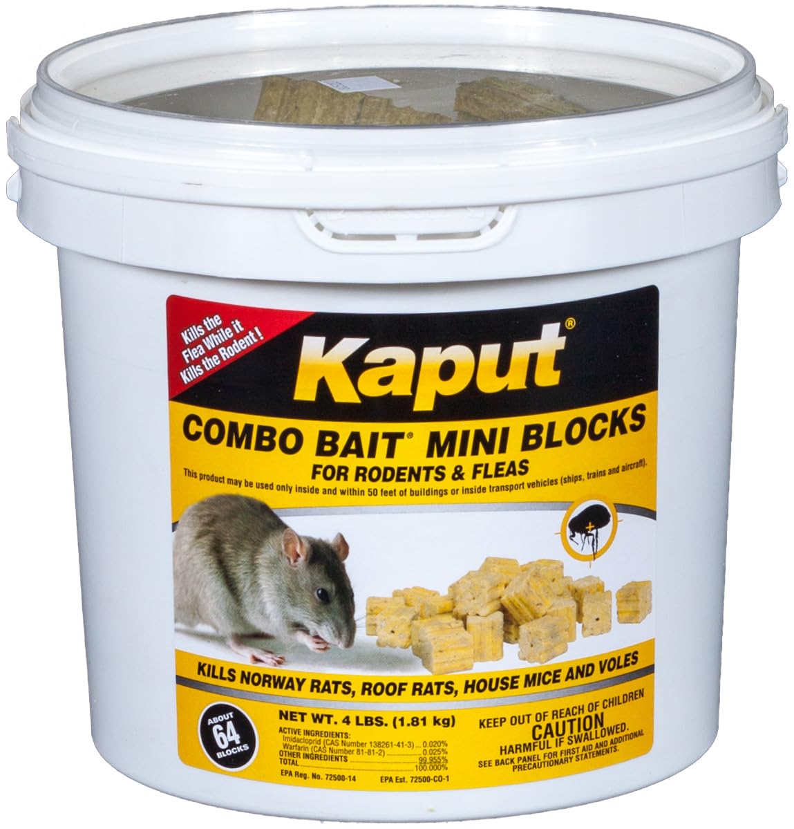 Kaput bucket front showing compact warfarin blocks and coverage benefit