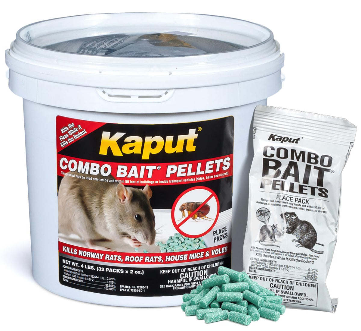 Kaput front packaging showing 32 place packs for easy placement and protection
