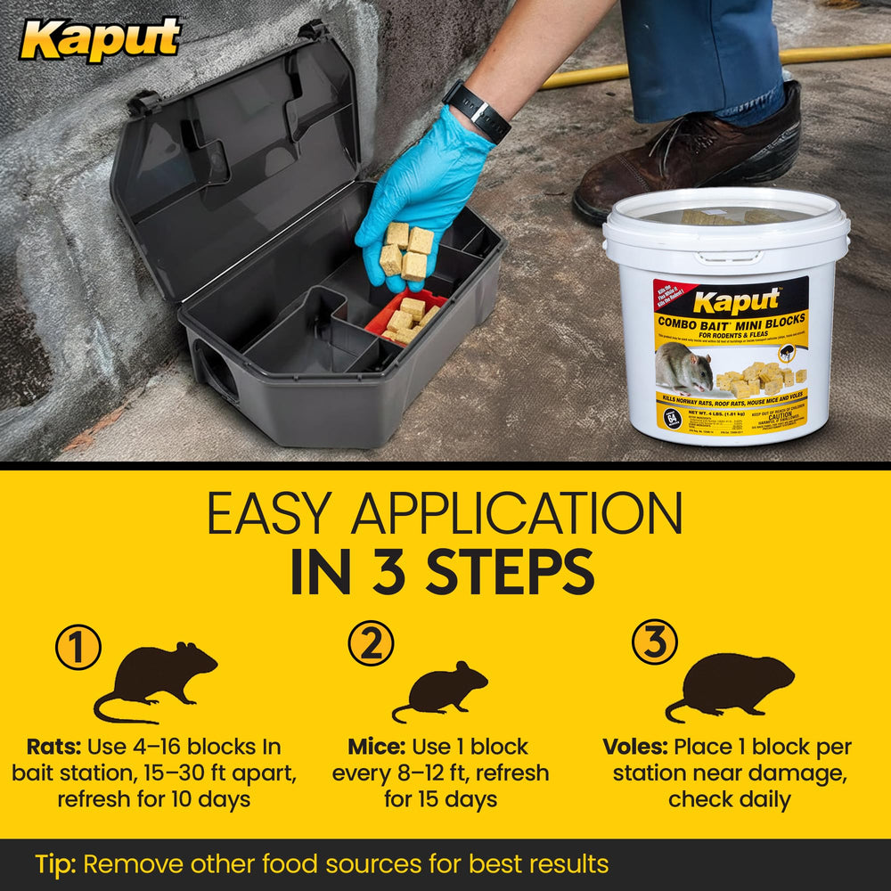 Kaput product label and storage directions showing safe handling instructions