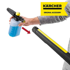 Kärcher FJ6 20-ounce tank detail highlighting larger capacity benefit