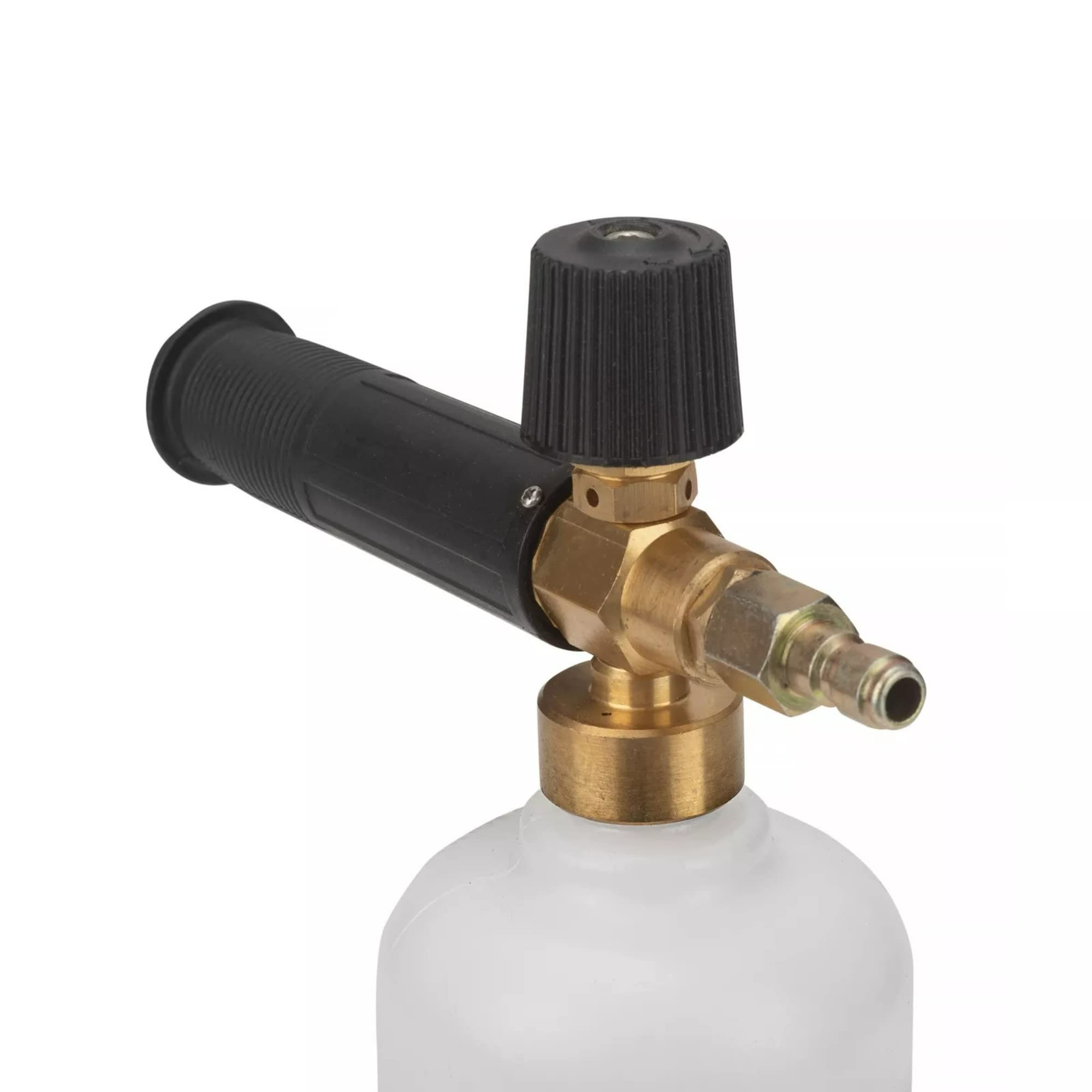 Kärcher foam cannon stored with lid off highlighting easy maintenance and rinsing