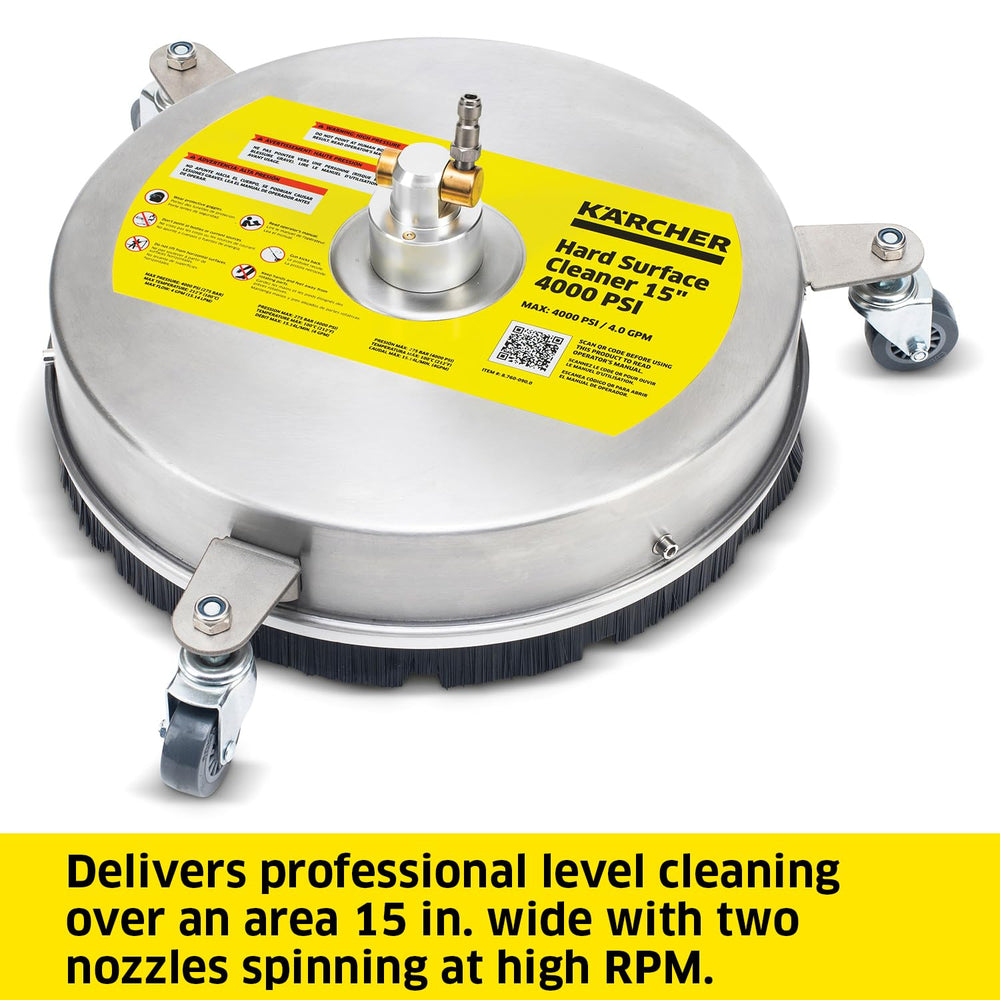 Kärcher in-use before and after on driveway showing time-saving benefit