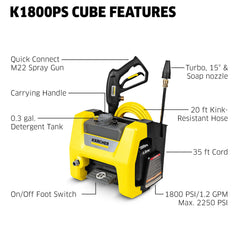 KÄRCHER K1800 Cube removable detergent tank close-up for easy filling