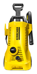 Kärcher K2 front view showing compact housing and control for easy storage