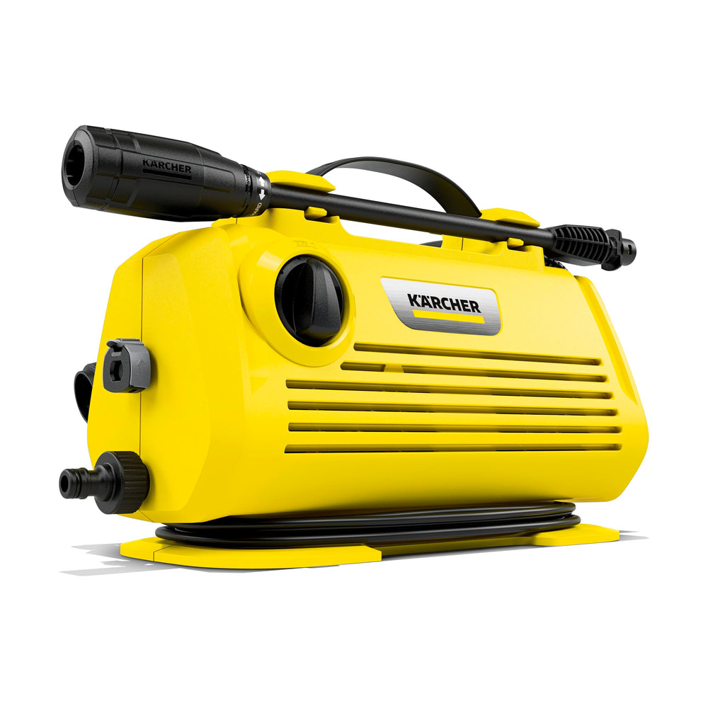 Kärcher K2 Horizontal front view showing compact design and portability benefit