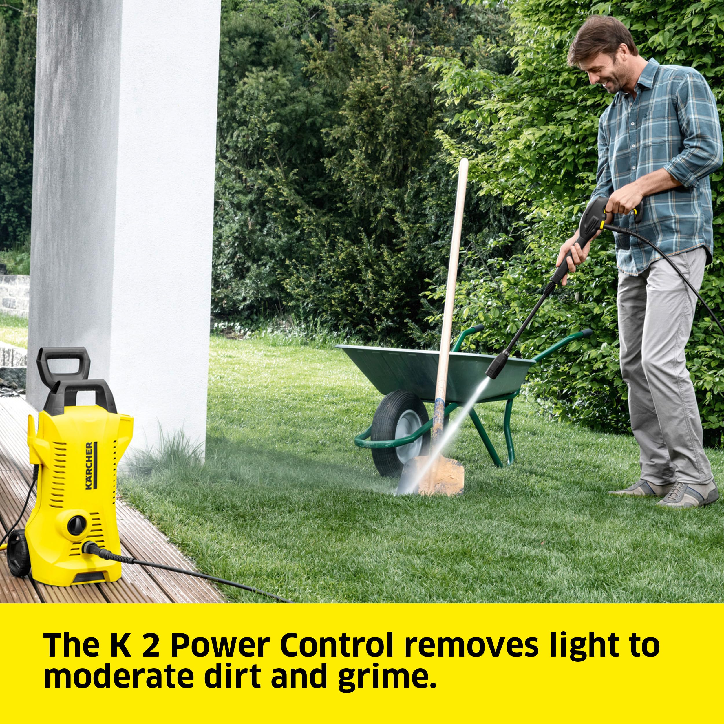 Kärcher telescopic handle and wheels for smooth transport and portability