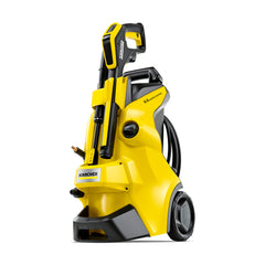 Kärcher K4 front view showing compact design and wheels for easy transport