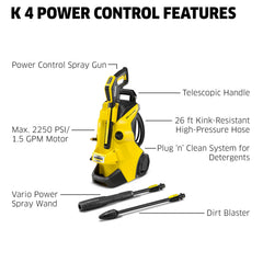 Kärcher Vario Power wand close-up showing pressure adjustment for control