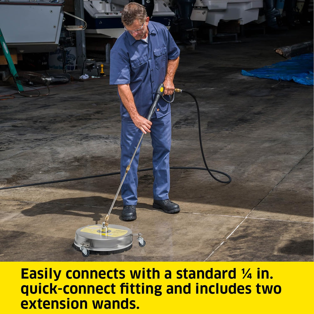 Kärcher quick-connect hose attachment for fast setup and broad compatibility