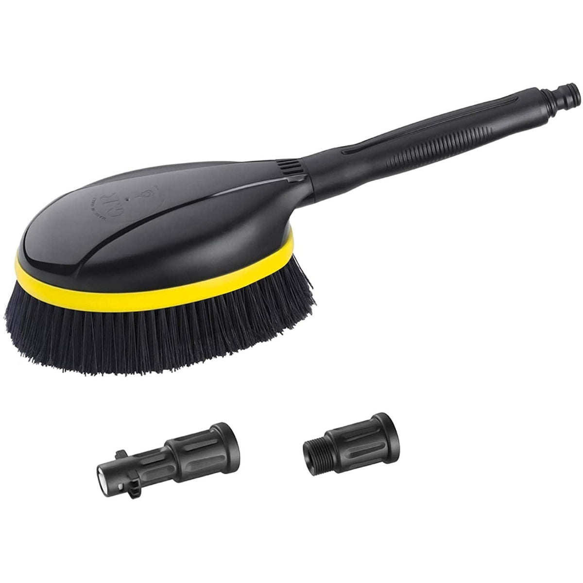 Kärcher rotating wash brush front view showing quick-connect and adapter, speeds cleaning