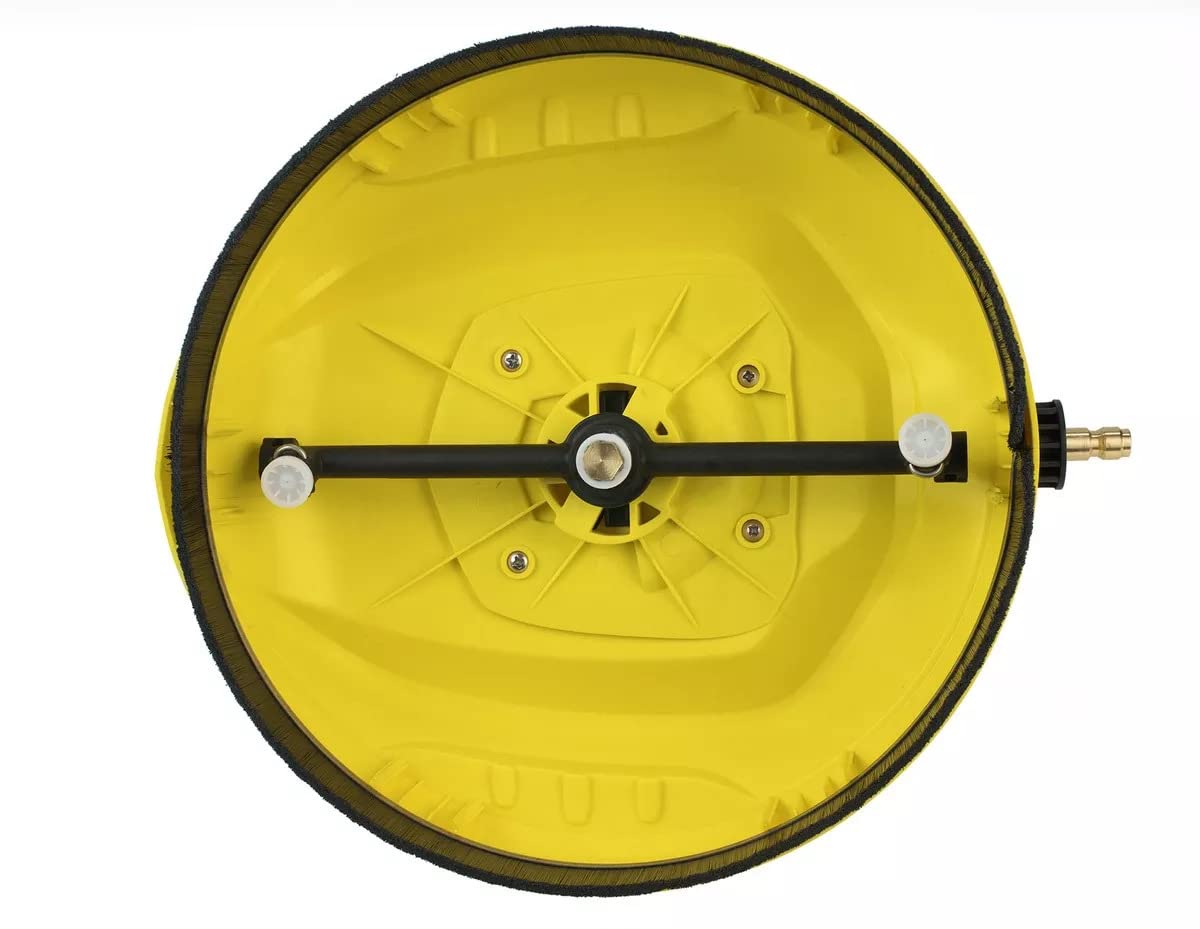 Kärcher next to a ruler showing 11-inch diameter for accurate size reference