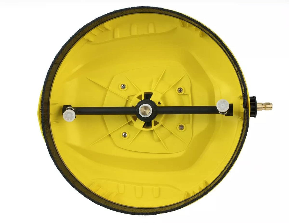 Kärcher next to a ruler showing 11-inch diameter for accurate size reference