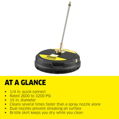 KÄRCHER underside with dual spinning nozzles for broader, even coverage
