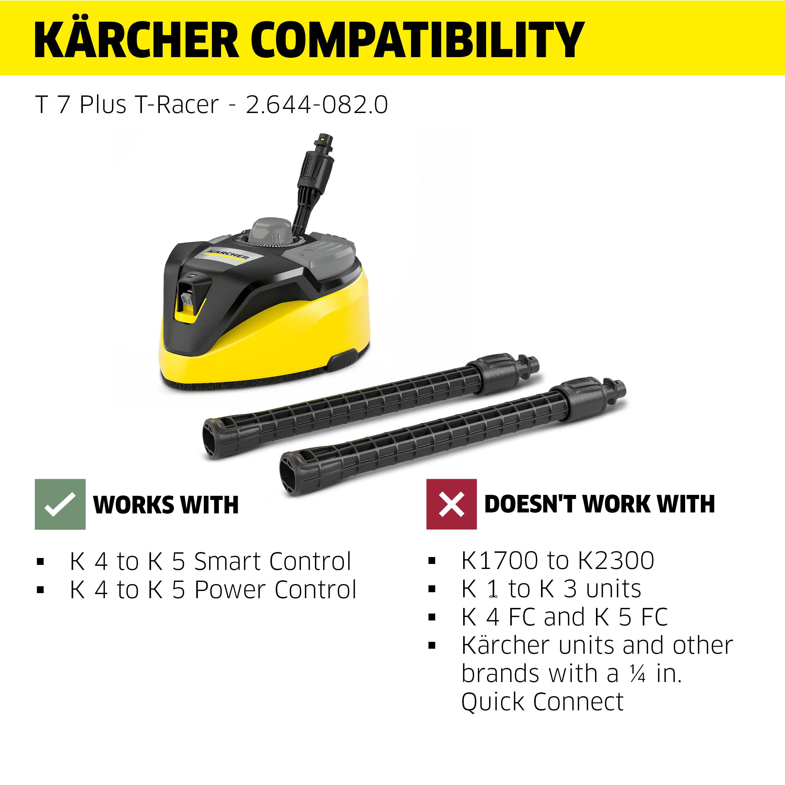 KÄRCHER T 7 Plus close-up of twin nozzles highlighting powerful rotating jets for fast cleaning