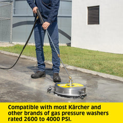 Kärcher three-wheel undercarriage for smooth gliding and consistent contact
