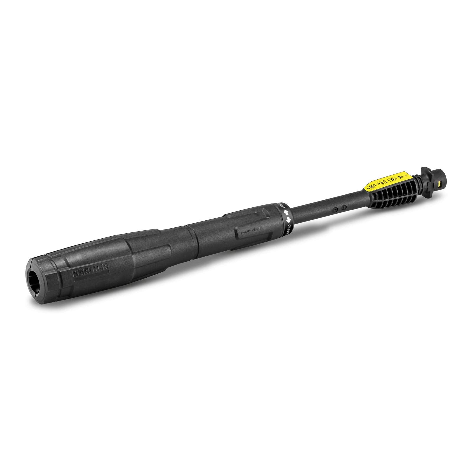 Kärcher Vario Power wand front view showing compact design and quick control benefits