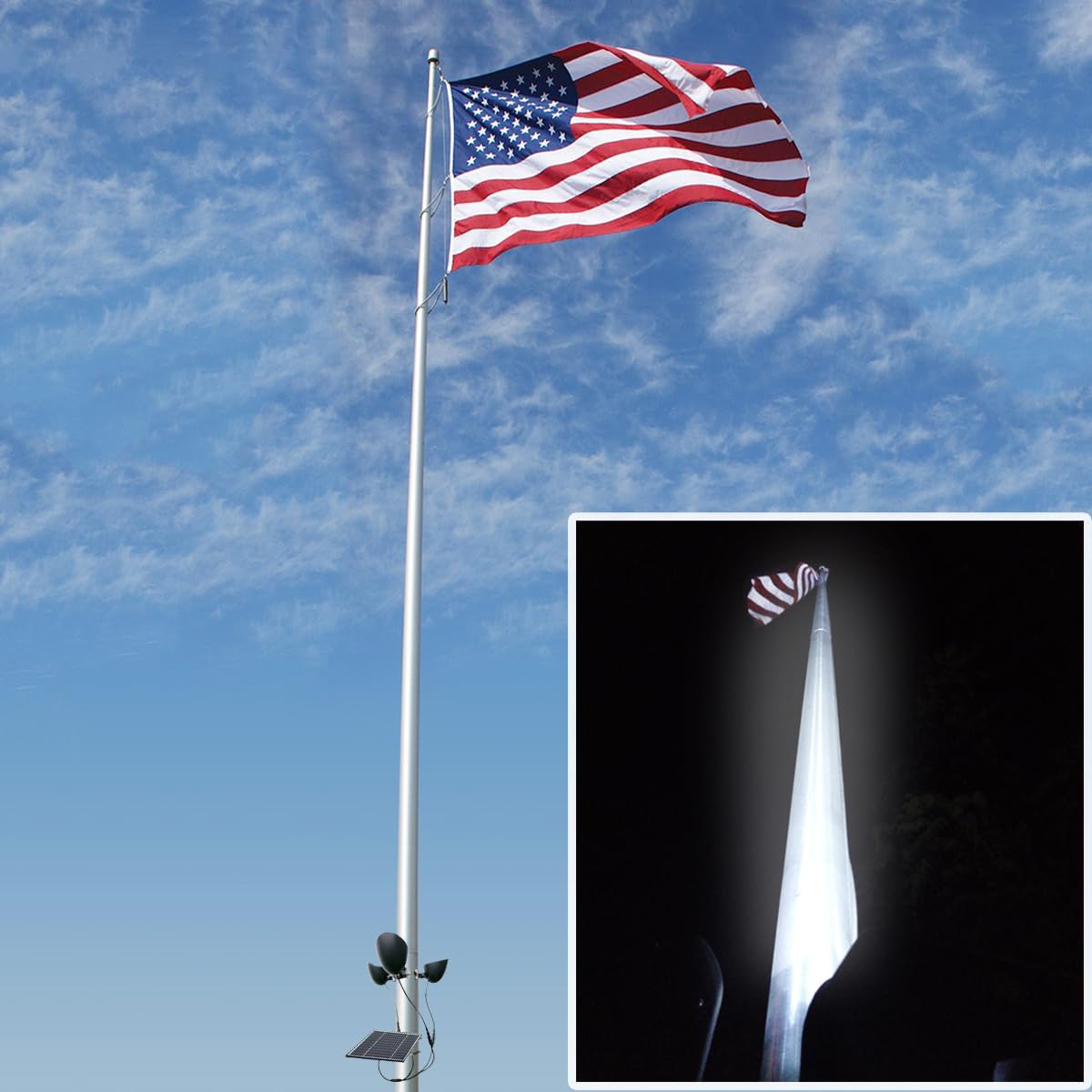 KARLIOBE installed on telescopic pole demonstrating adaptable fit for varied poles