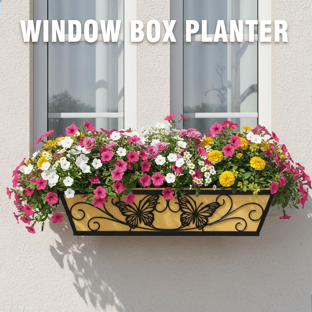 Karlliu close-up of butterfly pattern on planter highlighting stylish garden decor