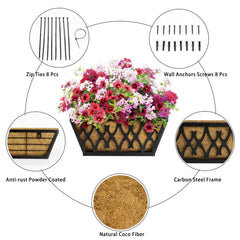Karlliu close-up of coco coir liner fibers showing moisture retention benefit