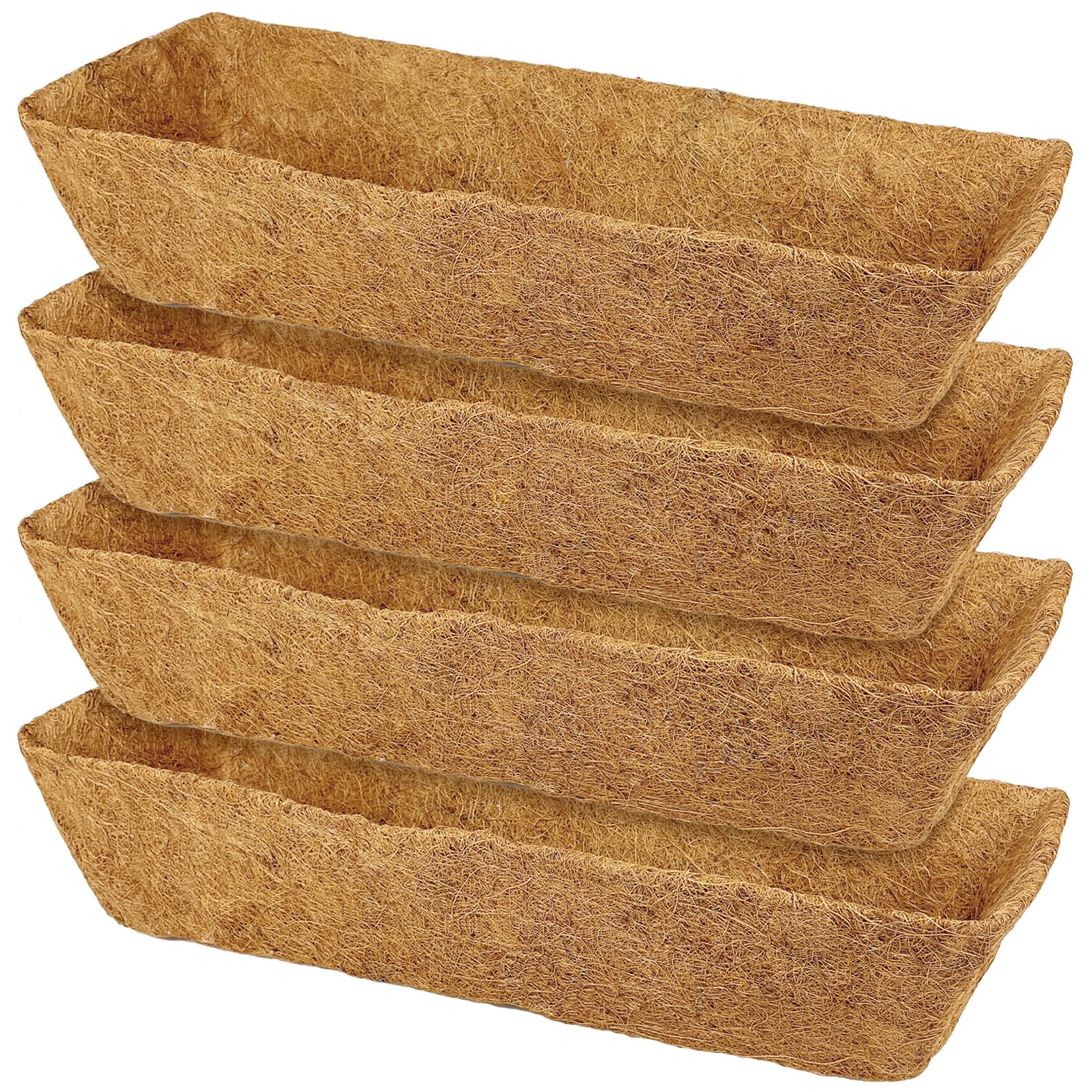 Karlliu front view of 24-inch coir liners showing neat pack and ready-to-use benefit
