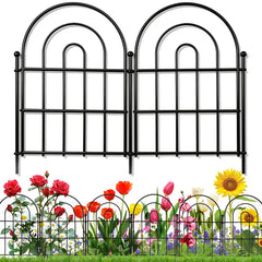 Karlliu front view of connected fence panels showing neat garden border and curb appeal