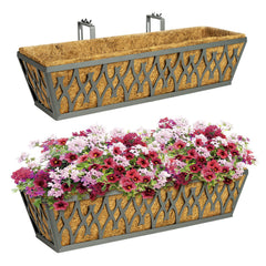 Karlliu front view of 24-inch window box showing sleek finish and curb appeal