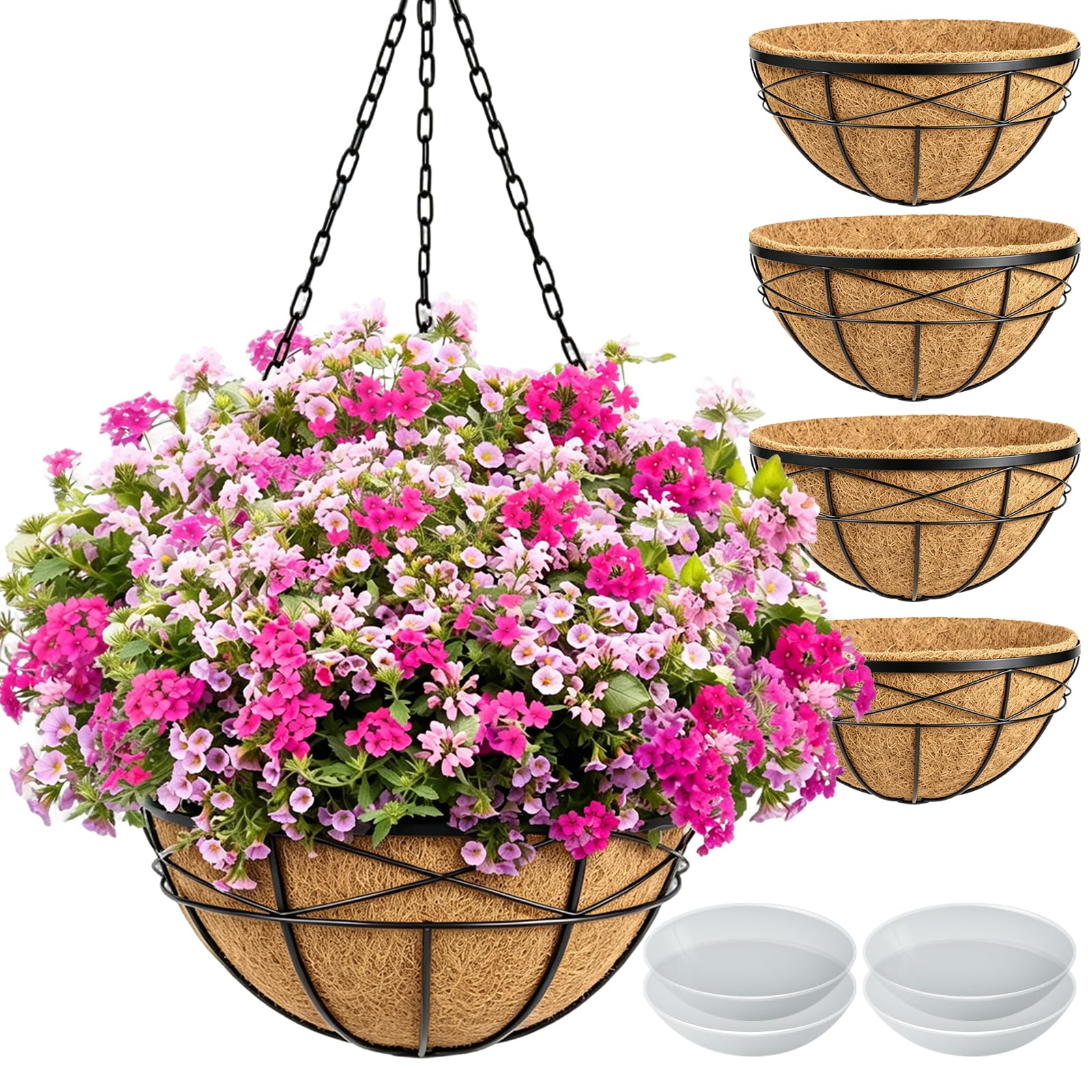 Karlliu front view of hanging planter showing elegant outdoor display benefit