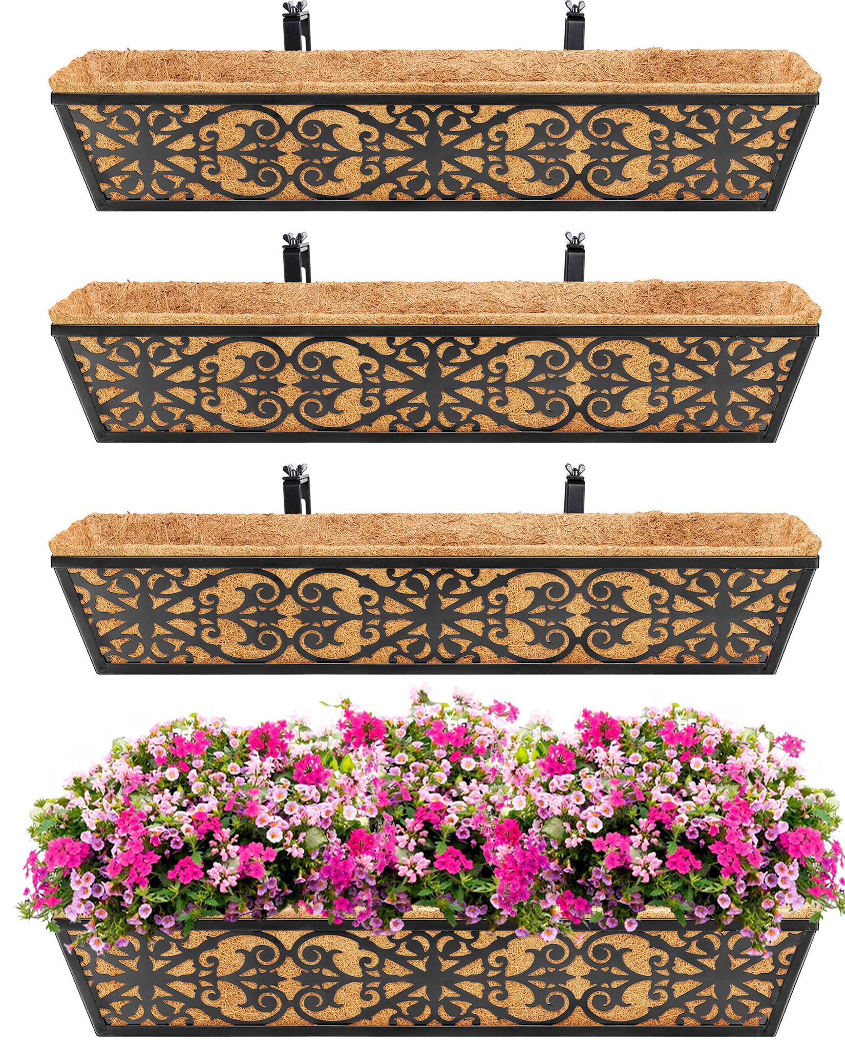 Karlliu front view of 30-inch window box showing clean profile and curb appeal