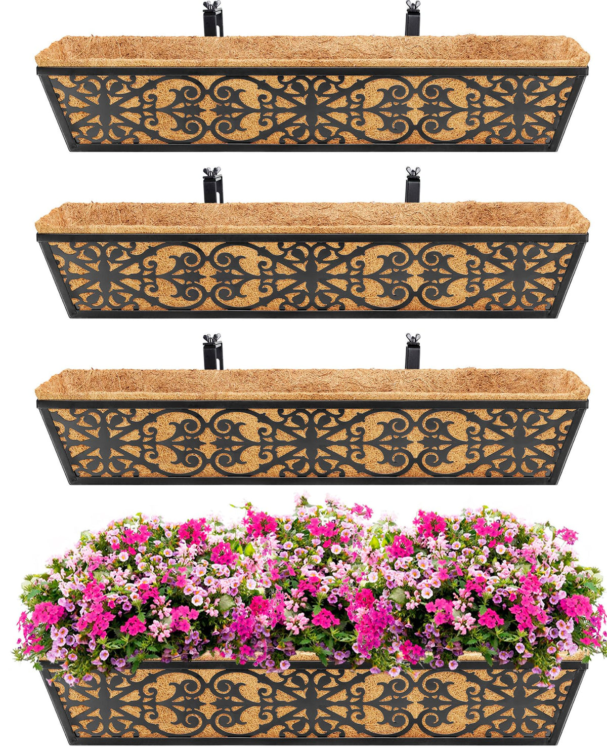Karlliu front view of 30-inch window box showing clean profile and curb appeal