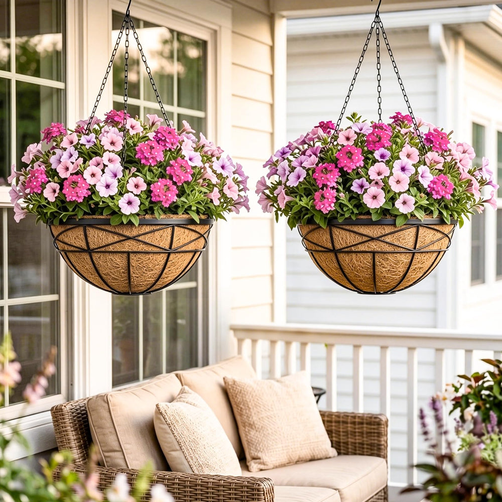 Karlliu in-use balcony display with flowers showcasing attractive curb appeal