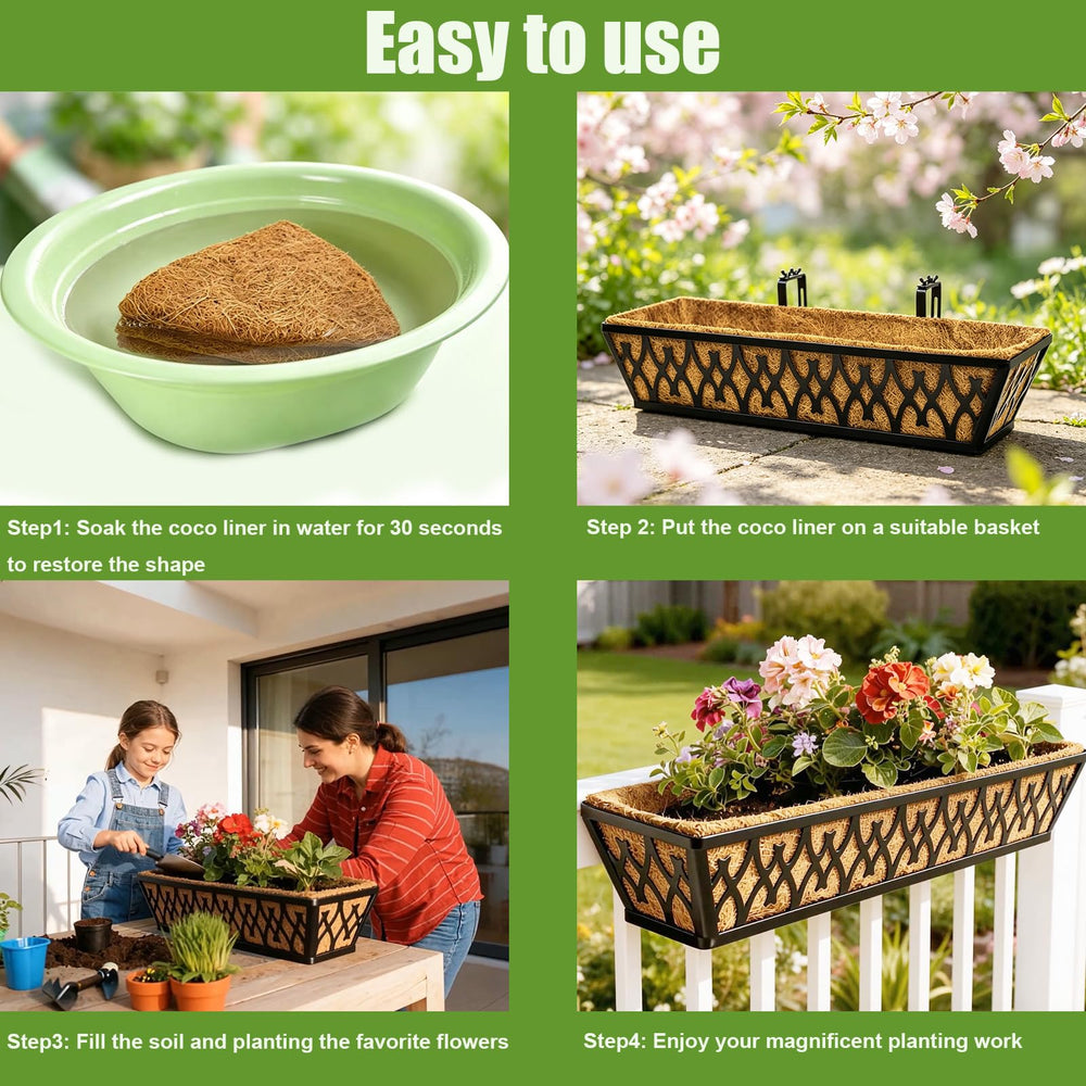 Karlliu installed in rectangular window box demonstrating tidy fit and better drainage benefit
